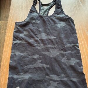 Athleta Black and Gray Camo Tank Top